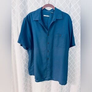 Moda Campia Men’s Blue Button Down Shirt